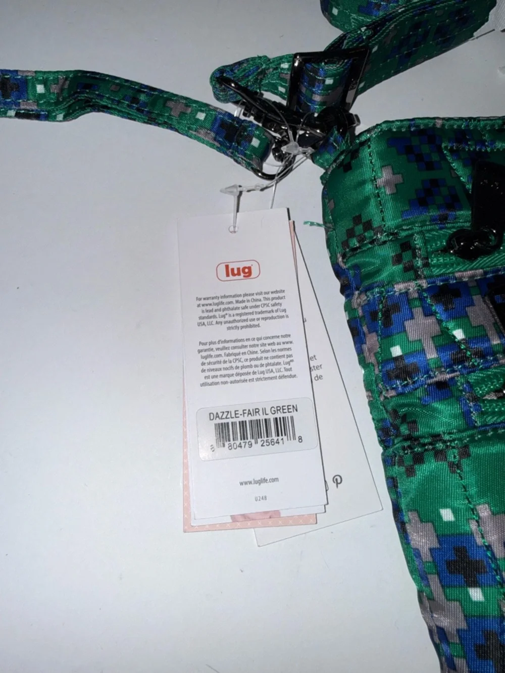 lug Green and Blue Patterned Crossbody Bag - Picture 3 of 5